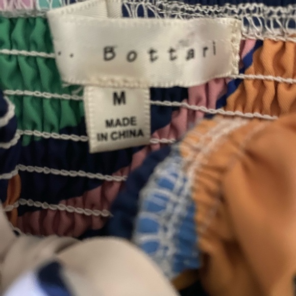 Her Bottari Emily Smocked Ruffle Bandeau Halter Tropical Coquette Y2K Top Size M - Picture 3 of 16